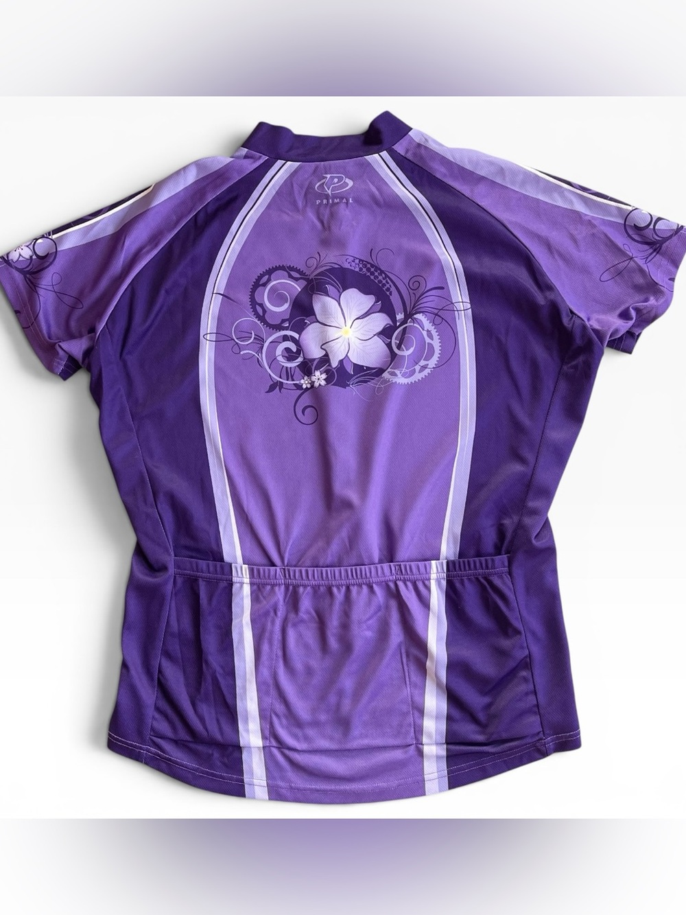 Primal Wear Women’s Purple Dragonfly Chrysalis Cycling Jersey L Front Zip - Picture 8 of 8